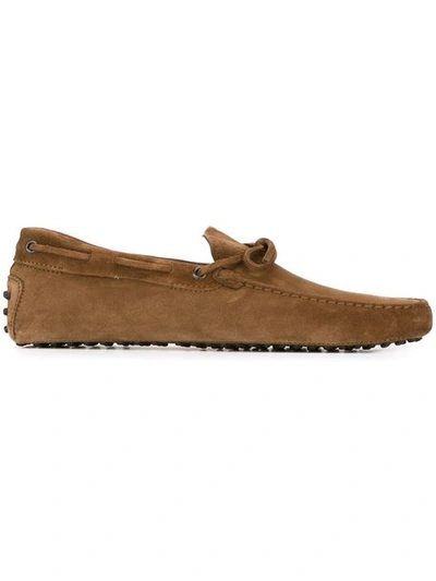 Tod's Gommino 122 Suede Driving Shoes, Brown