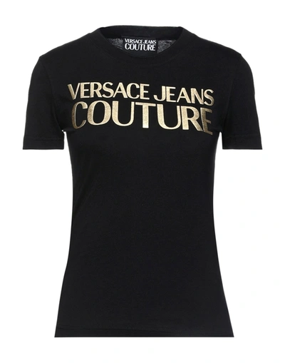 Shop Versace Jeans Couture Woman T-shirt Black Size Xxs Cotton