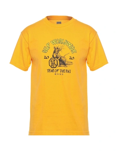 Shop Huf Man T-shirt Orange Size S Cotton