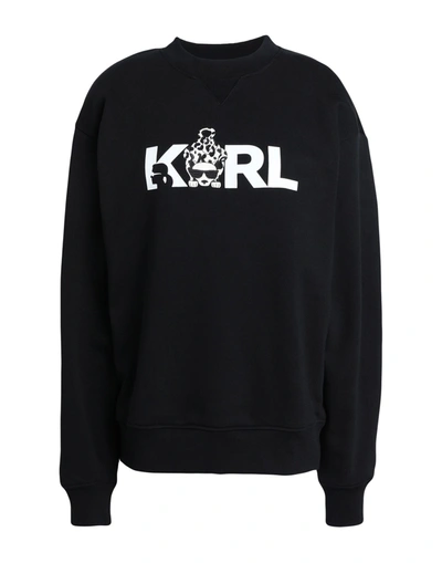 Shop Karl Lagerfeld Unisex Ikonik Animal Sweat Woman Sweatshirt Black Size M Organic Cotton, Recycled Pol