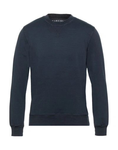 Shop Circolo 1901 Man Sweatshirt Midnight Blue Size Xl Cotton, Elastane In Dark Blue