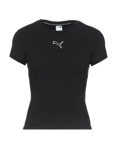 Shop Puma Woman T-shirt Black Size M Cotton, Elastane