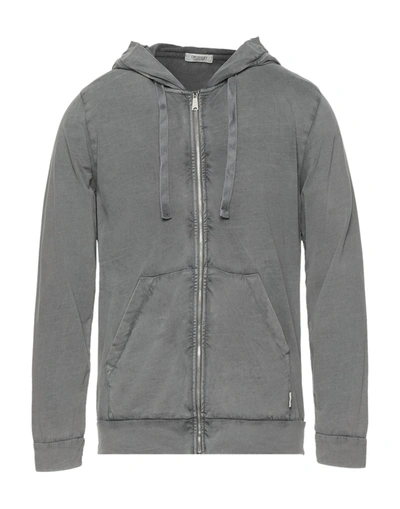 Shop Crossley Man Sweatshirt Lead Size L Cotton In Grey