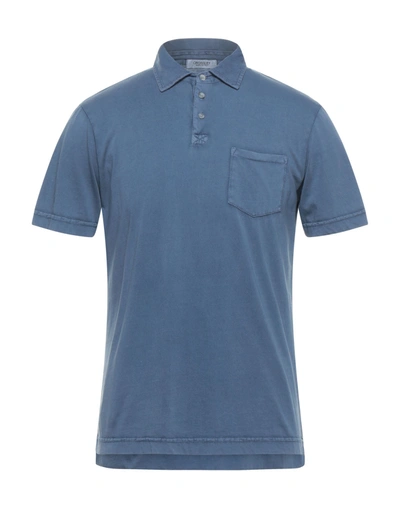 Shop Crossley Man Polo Shirt Slate Blue Size M Cotton