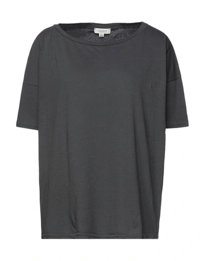Shop Crossley Woman T-shirt Dove Grey Size S Cotton