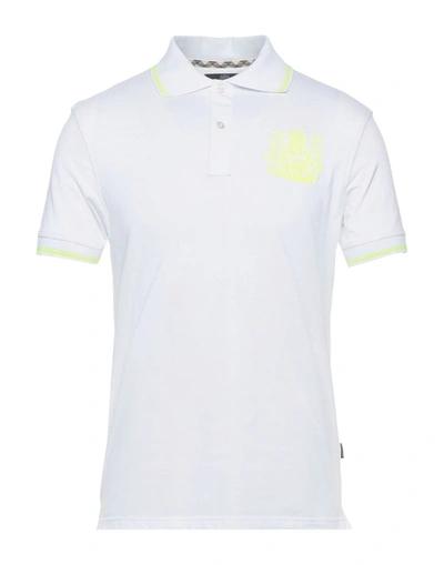 Shop Aquascutum Man Polo Shirt White Size S Cotton, Elastane