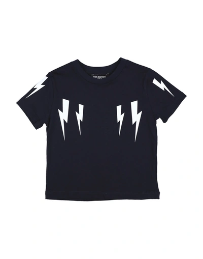 Shop Neil Barrett T-shirts In Dark Blue