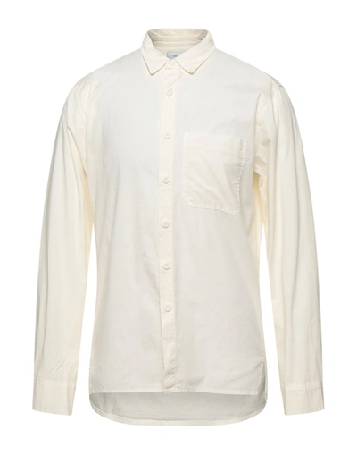 Shop Crossley Man Shirt Ivory Size L Cotton, Elastane In White