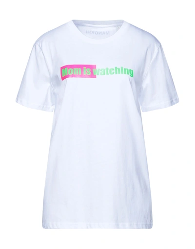 Shop Manokhi Woman T-shirt White Size M Organic Cotton