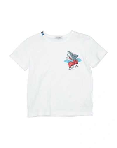 Shop Dolce & Gabbana Toddler Boy T-shirt White Size 7 Cotton, Polyester, Viscose