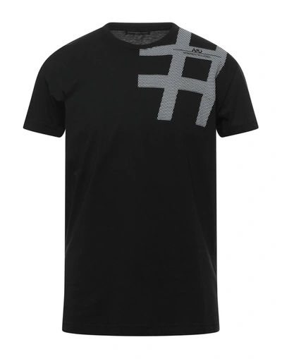 Shop Alessandro Dell'acqua Man T-shirt Black Size 3xl Cotton