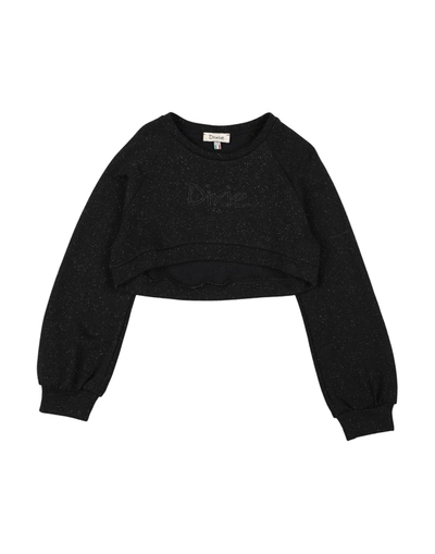 Shop Dixie Toddler Girl Sweatshirt Black Size 6 Viscose, Cotton, Polyamide, Polyester