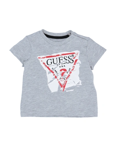 Shop Guess Newborn Boy T-shirt Grey Size 3 Cotton