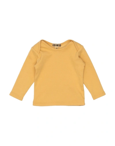 Shop Bonton Newborn Boy T-shirt Ocher Size 3 Cotton In Yellow