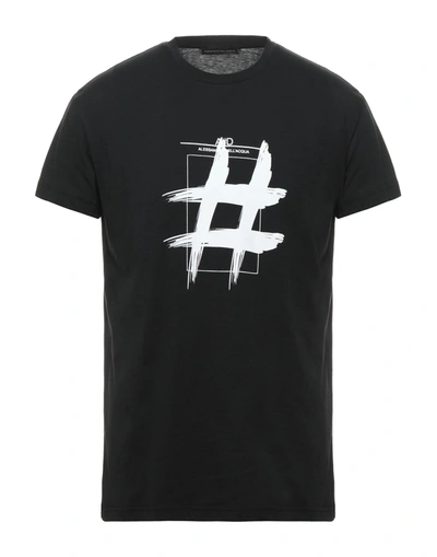 Shop Alessandro Dell'acqua Man T-shirt Black Size Xl Cotton
