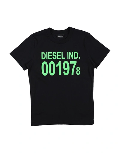 Shop Diesel Toddler T-shirt Steel Grey Size 6 Cotton