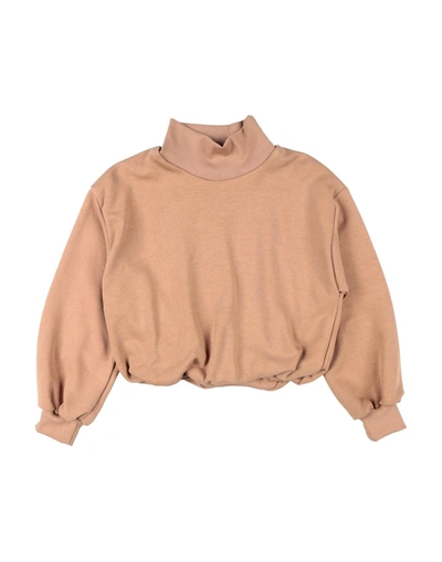 Shop L:ú L:ú By Miss Grant Toddler Girl Sweatshirt Camel Size 6 Cotton, Polyester In Beige