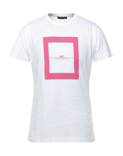 Shop Alessandro Dell'acqua Man T-shirt White Size M Cotton
