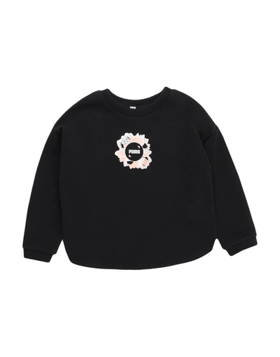 Shop Puma Alpha Crew Tr G Toddler Girl Sweatshirt Black Size 5 Cotton, Polyester