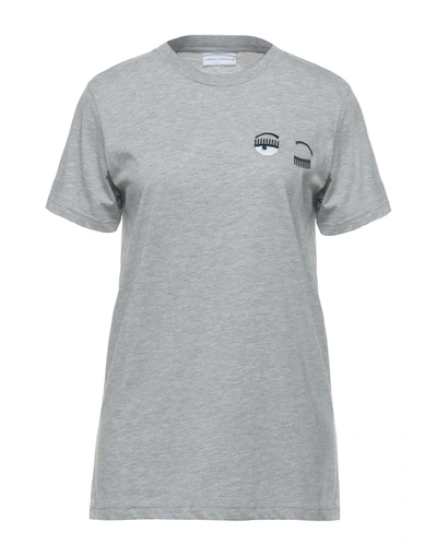 Shop Chiara Ferragni Woman T-shirt Light Grey Size S Cotton, Polyester