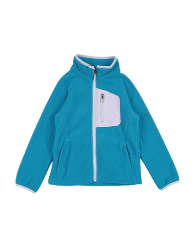 Shop Columbia Toddler Sweatshirt Turquoise Size 6 Polyester In Blue