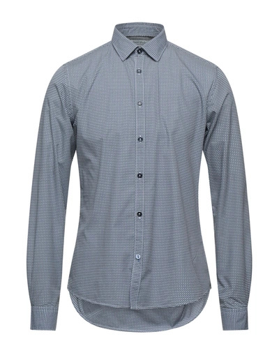 Shop Fred Mello Man Shirt Midnight Blue Size S Cotton