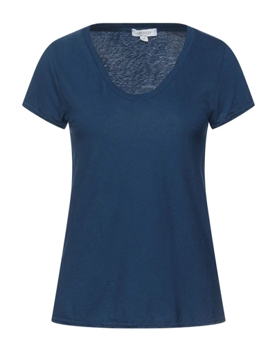 Shop Crossley Woman T-shirt Blue Size S Cotton, Linen