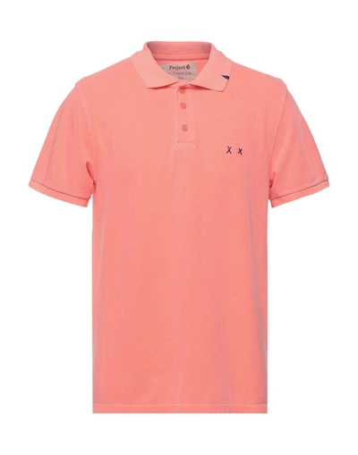 Shop Project E Man Polo Shirt Salmon Pink Size S Cotton