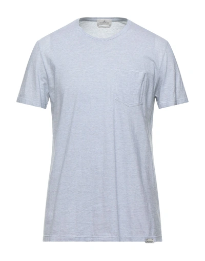 Shop Brooksfield Man T-shirt Blue Size 36 Cotton