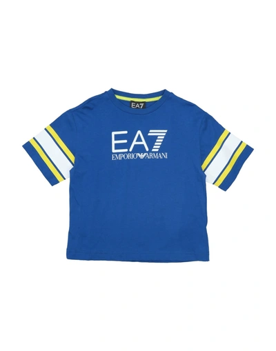 Shop Ea7 Toddler Boy T-shirt Bright Blue Size 6 Cotton