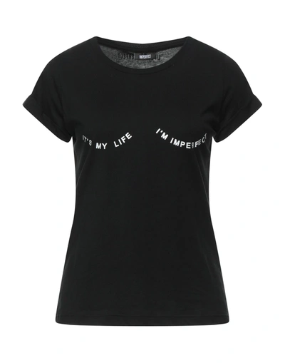 Shop !m?erfect Woman T-shirt Black Size Xs Cotton