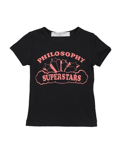 Shop Philosophy Di Lorenzo Serafini Toddler Girl T-shirt Black Size 4 Cotton
