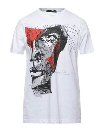 Shop Alessandro Dell'acqua Man T-shirt White Size S Cotton