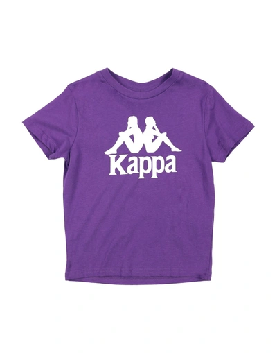 Shop Kappa Toddler Boy T-shirt Purple Size 6 Cotton