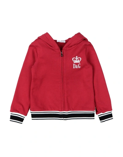 Shop Dolce & Gabbana Toddler Girl Sweatshirt Red Size 6 Cotton, Elastane