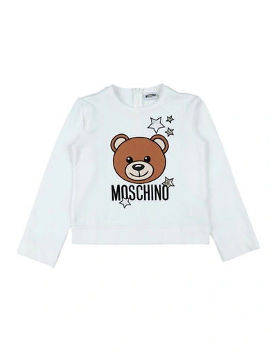 Shop Moschino Teen Sweatshirts In White