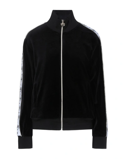 Shop Chiara Ferragni Woman Sweatshirt Black Size Xs Cotton, Polyester