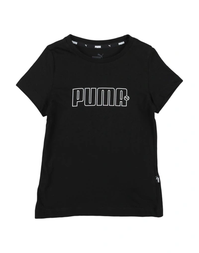 Shop Puma Rebel Tee G Toddler Girl T-shirt Black Size 6 Cotton