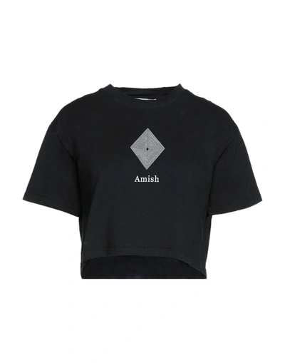 Shop Amish Woman T-shirt Black Size Xs Cotton