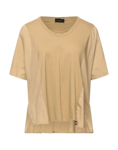 Shop Roberto Collina Woman T-shirt Sand Size S Cotton In Beige