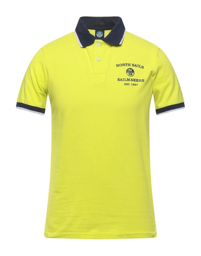 Shop North Sails Man Polo Shirt Yellow Size Xs Cotton