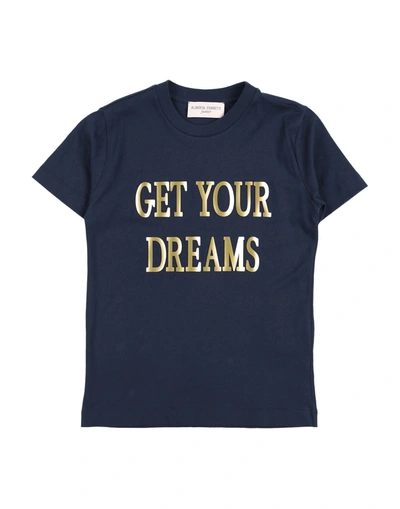 Shop Alberta Ferretti T-shirts In Dark Blue