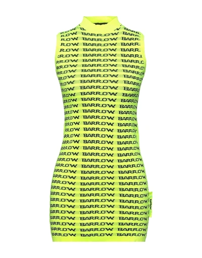 Shop Barrow Woman Mini Dress Acid Green Size M Nylon