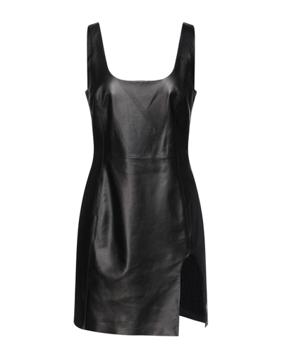 Shop Drome Woman Mini Dress Black Size M Lambskin