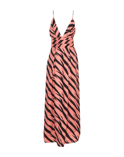 Shop Alexandre Vauthier Long Dresses In Salmon Pink