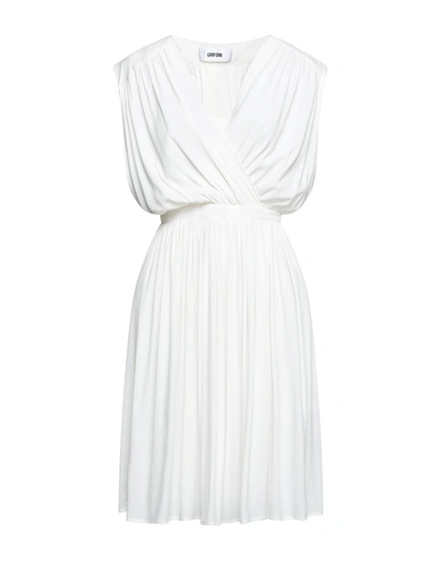 Shop Mauro Grifoni Woman Midi Dress White Size 4 Acetate, Silk