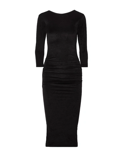 Shop James Perse Woman Midi Dress Black Size 2 Triacetate, Polyester, Elastane