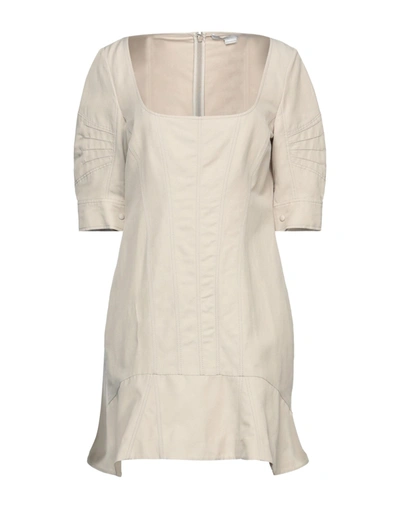 Shop Stella Mccartney Woman Mini Dress Beige Size 8-10 Polyamide, Cotton, Linen