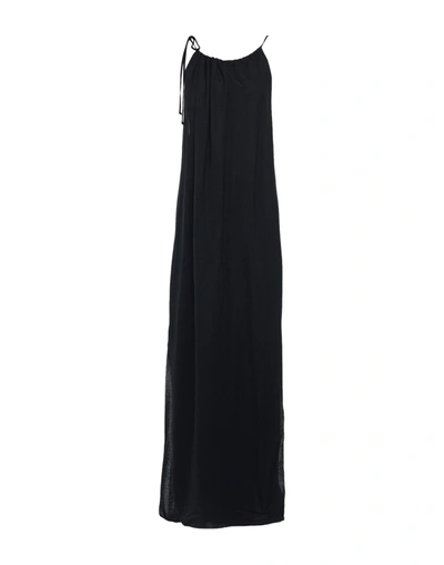Shop Simona-a Simona A Woman Maxi Dress Black Size Xs Rayon, Nylon