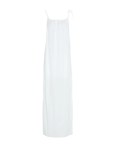 Shop Simona-a Simona A Woman Maxi Dress White Size L Rayon, Nylon